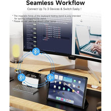 Load image into Gallery viewer, Mini Foldable Bluetooth Keyboard with Magnetic Stand,Aluminum Alloy Mini Quiet Folding Keyboard Portable Lightweight Portable Bluetooth Keyboard Android Rechargeable Keyboard for Tablet,iPad, Phones
