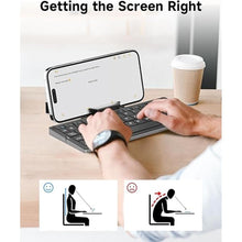 Load image into Gallery viewer, Mini Foldable Bluetooth Keyboard with Magnetic Stand,Aluminum Alloy Mini Quiet Folding Keyboard Portable Lightweight Portable Bluetooth Keyboard Android Rechargeable Keyboard for Tablet,iPad, Phones
