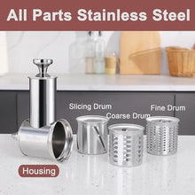 Load image into Gallery viewer, Stainless Steel Slicer Shredder Attachment for KitchenAid Stand Mixer, Large Salad Machine with Vegetable Slicer Cheese Grater Attachments for Kitchen Aid, Dishwasher Safe by Rafbar
