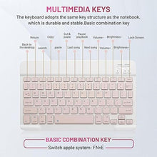 Load image into Gallery viewer, Bluetooth Keyboard and Mouse Combo Rechargeable Portable Wireless Keyboard Mouse Set for Apple iPad iPhone iOS 13 and Above Samsung Tablet Phone Smartphone Android Windows (10 inch Pink)
