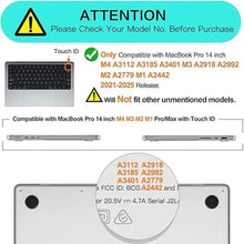 Load image into Gallery viewer, MOSISO Compatible with MacBook Pro 14 inch Case 2025-2021 M4 M3 M2 M1 A3112 A3185 A3401 A2918 A2992 A2779 A2442, Soft TPU Bumper Anti-Scratch Hard Case&amp;Keyboard Skin&amp;Screen Film&amp;Pouch, Black
