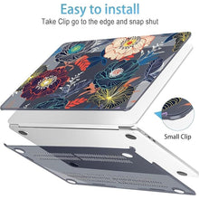 Load image into Gallery viewer, Mektron for 2024 M3 MacBook Air 13.6 Inch A3113 Case Compatible 2022 2023 A2681 M2 Chip with Liquid Retina Display Touch ID, Printed Plastic Hard Shell Cover for MacBook Air 13.6", Dahlia Flowers
