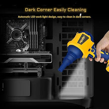 Load image into Gallery viewer, High Volume Compressed Air Duster Compatible with Dewalt 20v Battery- 3 Speeds, 50000RPM Brushless Motor, LED Light, 7 Multi-Use Accessories, Ideal for PC Keyboard, Pool Toy (Tool Only)
