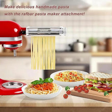 Load image into Gallery viewer, Pasta Maker Attachment for KitchenAid Stand Mixers, 3 in 1 Set Pasta Machine Attachment included Pasta Sheet Roller, Spaghetti Cutter, Fettuccine Cutter
