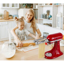 Load image into Gallery viewer, Pasta Maker Attachment for KitchenAid Stand Mixers, 3 in 1 Set Pasta Machine Attachment included Pasta Sheet Roller, Spaghetti Cutter, Fettuccine Cutter
