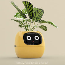Load image into Gallery viewer, Intelligent flower pot, electronic bud, maintenance plant assistant, fun interactive flower pot, indoor green planting monitoring, LCD screen display, cell phone APP connection (Yellow)
