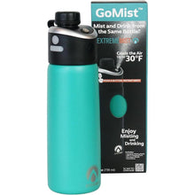 Load image into Gallery viewer, ExtremeMIST - GoMist Misting &amp; Drinking Bottle - Personal Mister - Cooling Water Bottle with Easy-Drink Spout - Stainless-Steel Double Wall Insulation - Portable Mist Bottle - Marine Teal - 25oz/750ml
