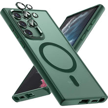 Load image into Gallery viewer, Translucent Matte for Samsung Galaxy S23 Ultra Case [Compatible with MagSafe] Slim Thin Magnetic Cover with Camera Lens Protector Shockproof Phone Shell (Green)
