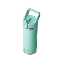 Load image into Gallery viewer, YETI Rambler 18 oz Bottle, Vacuum Insulated, Stainless Steel with Straw Cap, Seafoam
