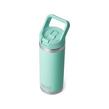Load image into Gallery viewer, YETI Rambler 18 oz Bottle, Vacuum Insulated, Stainless Steel with Straw Cap, Seafoam
