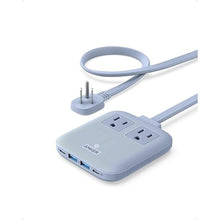 Load image into Gallery viewer, Anker Nano Charging Station(67W Max), 6-in-1 USB C Power Strip for iPhone 15/14 ?MacBook, with Flat Plug and 5ft Thin Undetachable Extension Cord,2 AC&amp;2 USB A&amp;2 USB C, for Home&amp;Office(Ice Lake Blue)
