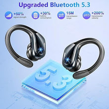 Load image into Gallery viewer, Wireless Earbud, 2024 Sport Wireless Bluetooth 5.3 Earbud with HiFi Stereo, 75H Over Ear Bud with Noise Cancelling Mic, IP7 Waterproof Bluetooth Headphones, LED Display, Button Control, for Running
