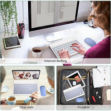 Load image into Gallery viewer, Bluetooth Keyboard and Mouse Combo for iPad - Rechargeable Wireless Keyboard &amp; Mouse with 7-Color Backlit Compatible with iPad 9th/8th Gen, iPad Pro/Air/Mini, iPhone14/13/12 Pro, (10 inch Purple)

