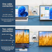 Load image into Gallery viewer, moonka 10.5inch Portable Monitor 1920x1280P FHD IPS Screen USB-C Laptop Second External for Laptop,PC,Mac Phone,PS,Swich,IPS Ultra-Thin Zero Frame Gaming Monitor/Premium Smart Cover
