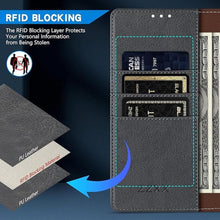 Load image into Gallery viewer, ZZXX for iPhone 15 Wallet Case with [RFID Blocking] Card Slot Kickstand Magnetic Closure Leather Flip Fold Protective Phone Case for iPhone 15 Case Wallet(Grey-6.1 inch)
