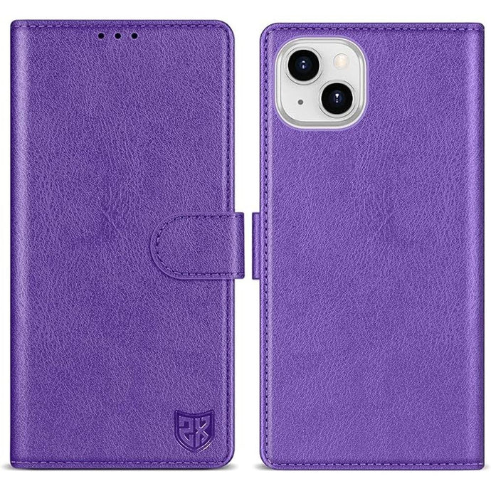 ZZXX for iPhone 15 Wallet Case with [RFID Blocking] Card Slot Kickstand Magnetic Closure Leather Flip Fold Protective Phone Case for iPhone 15 Case Wallet(Purple-6.1 inch)