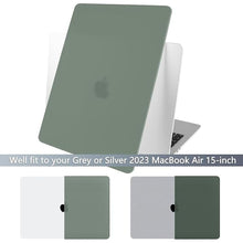 Load image into Gallery viewer, Batianda Compatible with M3 Chip MacBook Air 15 inch Case 2024 2023 Model A3114 A2941 (M2), Rubberized Smooth Touch Plastic Protective Hard Shell with Screen Protector Keyboard Cover, Midnight Green
