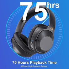 Load image into Gallery viewer, YMOO Bluetooth 5.2 Hybrid Active Noise Cancelling Headphones for Airplane Travel, Wired and Wireless ANC Headphones, 75H Playtime Over Ear Headphones, Bluetooth Headset with Mic for Adults
