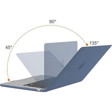 Load image into Gallery viewer, MOSISO Compatible with MacBook Air 15 inch Case 2025 2024 2023 Release M3 A3114 M2 A2941 Liquid Retina Display Touch ID, Plastic Hard Shell&amp;Keyboard Cover&amp;Screen Film&amp;Type C Adapter, Steel Blue
