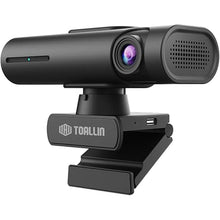 Load image into Gallery viewer, TOALLIN GC80 4K Auto Tracking Webcam, AI Tracking by Gesture Control, Streaming Webcam with Dual Microphones, Image Stabilization, PTZ Web Camera for Online Video Calls
