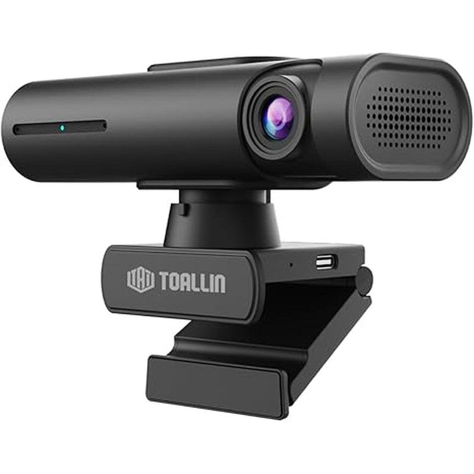 TOALLIN GC80 4K Auto Tracking Webcam, AI Tracking by Gesture Control, Streaming Webcam with Dual Microphones, Image Stabilization, PTZ Web Camera for Online Video Calls