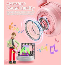 Load image into Gallery viewer, Kids Headphones with LED Lights for School, Upgrade USB Type C Kid Headphone with Microphone, Volume Limiter 85/94dB, Wired On Ear Headphones for Boys/Girls/Tablet/Travel -Pink
