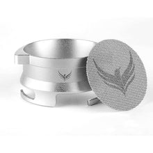 Load image into Gallery viewer, 54mm Dosing Funnel Espresso Puck Screen Set KNODOS Grinder Trigger Portafilter Funnel and Filter Compatible with Breville 54mm Portafilters
