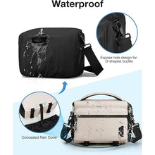 Load image into Gallery viewer, BAGSMART Small Camera Bag for Photographers, Compact Camera Shoulder Bags for DSLR/SLR/Mirrorless Cameras, Waterproof Crossbody Camera Case with Tripod Holder, Ivory White
