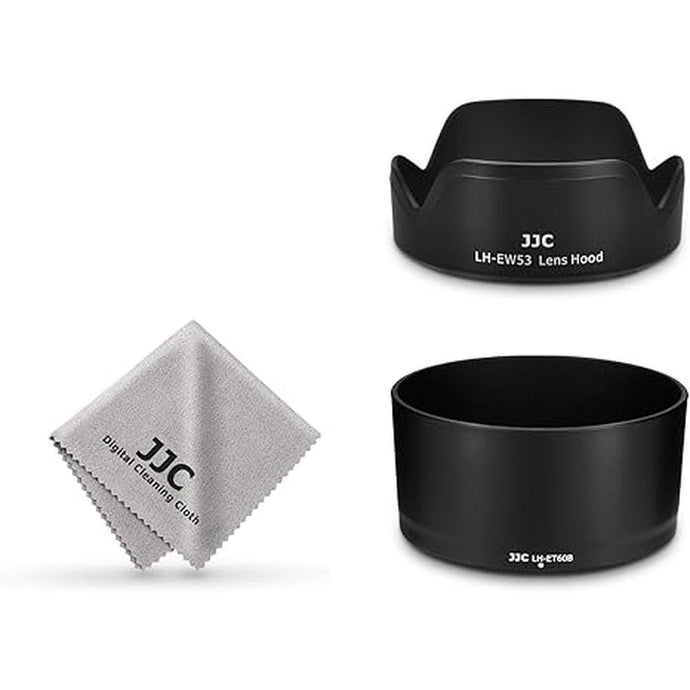 (1+1) Lens Hood for Canon R50 R100 Dual Lens Kit (RF-S 18-45mm F4.5-6.3 is STM and RF-S 55-210mm F5-7.1 is STM) Replaces ET-60B and EW-53 Lens Hood