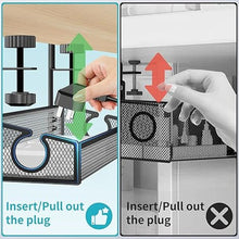 Load image into Gallery viewer, Under Desk Cable Tray - Black, No Drill Cable Organizer with Clamp for Wire Management, PC Cord Organizer &amp; Workspace Accessories (2 Pack)
