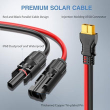 Load image into Gallery viewer, Solar Panel to XT60 Charging Cable(12AWG 3ft), Gonifeto Solar to XT60 Extension Wire for Ecoflow Generator, Solar Connector to Injection Molding XT60 Charging Cord for Portable Power Station
