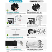 Load image into Gallery viewer, Sealegend 30 Feet Dryer Vent Cleaner Kit, Lint Remover, 2×Upgraded Flexible Quick-Snap Brush with Drill Attachment, Extends Up to 30 Feet for Easy Cleaning, Works with/Without a Power Drill

