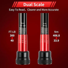 Load image into Gallery viewer, 1/2-Inch Drive Click Torque Wrench, Dual-direction 40-300ft.lb/33.9-406.8Nm, 72-tooth Torque Wrench with Dual Range Scales, ±3% High Precision
