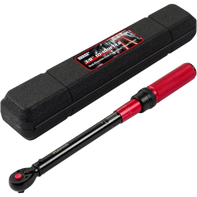 3/8-Inch Torque Wrench, Dual-direction Torque Wrenches 10-100ft.lb/13.6-135.6Nm, 72-Tooth Dual Range Scales Torque Wrench with Quick Release Reversible Head