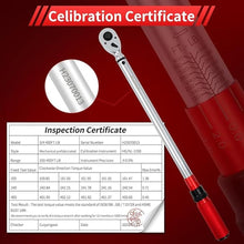 Load image into Gallery viewer, 3/4-Inch Torque Wrench, Dual-Direction Adjustable 60 tooth 100-400ft.lb/136-542Nm, Professional Torque Wrench, for Maintenance Tool and Product Assembly
