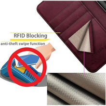 Load image into Gallery viewer, for iPhone 15 Pro Max 6.7&quot; Genuine Leather Wallet case ?RFID Blocking??4 Credit Card Holder??Real Leather? Flip Folio Book Phone case Protective Cover Women Men for Apple15ProMax case Wine Red
