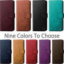 Load image into Gallery viewer, for iPhone 15 Pro Max 6.7&quot; Genuine Leather Wallet case ?RFID Blocking??4 Credit Card Holder??Real Leather? Flip Folio Book Phone case Protective Cover Women Men for Apple15ProMax case Wine Red
