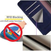 Load image into Gallery viewer, SUANPOT Design for iPhone 15 Plus 6.7&quot; Kickstand Protective Wallet case with RFID Credit Card Holder,Flip Folio Book PU Leather Shockproof Cover Women Men for Apple 15Plus Phone case Blue

