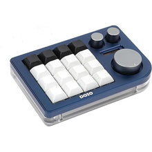 Load image into Gallery viewer, Megalodon Triple Knob Macro Pad Programmable Designer Mini Keyboard 16 Keys (Navy)
