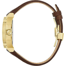 Load image into Gallery viewer, Bulova Men's Icon High Precisionist Quartz Gold Tone Stainless Steel Case 3-Hand Watch, Leather Brown Strap, Black Dial Style:97B216

