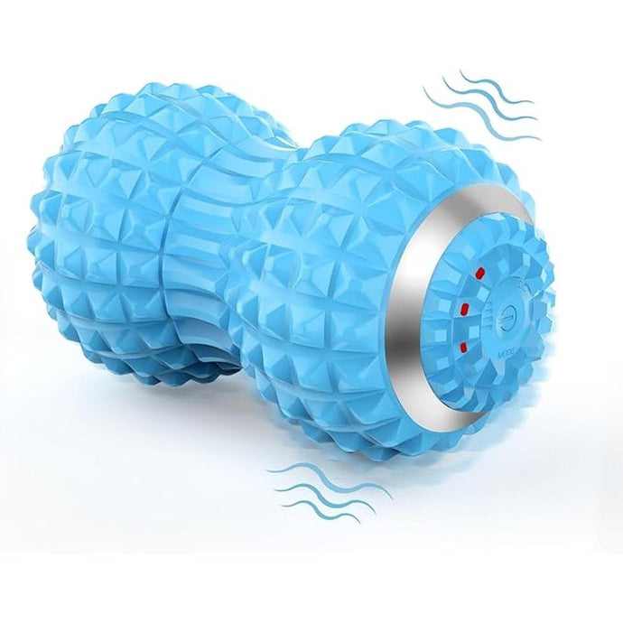 Uppye Vibrating Massage Ball for Pain Relif, Mobility Ball for Physical Therapy and Workout Recovery, Deep Tissue Myofascial Release Tools - Back, Shoulder & Foot Muscle Massager (Blue)