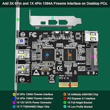 Load image into Gallery viewer, 4 Ports PCIE Firewire 400 1394A Expansion Card, Texas Instruments TI TSB43AB23, Plug and Play on Windows and MAC Desktop PCs, 3X 6Pin and 1X 4Pin 1394A Ports, 400Mbps Max Speed (FS-FW400)
