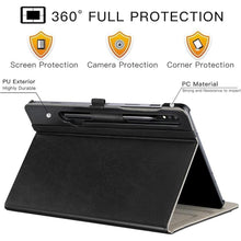 Load image into Gallery viewer, ZtotopCases for Samsung Galaxy Tab S10 Plus Case 2024/ S9 Plus/ S9 FE Plus 5G 12.4 Inch 2023, Premium PU Leather Cover with Hand Strap/Front Pocket/S Pen Holder for Tablet S10+/S9+/S9 FE+, Black
