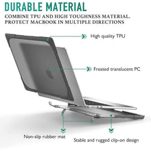 Load image into Gallery viewer, Mektron Shockproof Case for MacBook Air 15 inch 2024/2023 with M3/M2 Chip Model A2941/ A3114, 15.3” Heavy Duty Protective Hard Shell Cover with Fold Kickstand with Keyboard Skin, Gray
