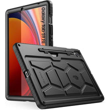 Load image into Gallery viewer, Poetic TurtleSkin Case for Samsung Galaxy Tab S9 FE | Fan Edition (2023 Release) 10.9 inch Case with S Pen Holder, Heavy Duty Shockproof Kids Friendly Protective Silicone Cover, Black
