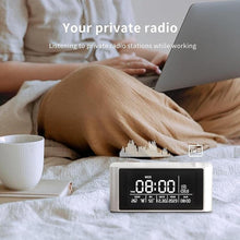 Load image into Gallery viewer, Bluetooth Speaker with Digital Alarm Clock, Wireless Charger, FM Clock Radio,Super Loudspeaker,Dimmable LED Display for Bedroom,Home, Adaptor
