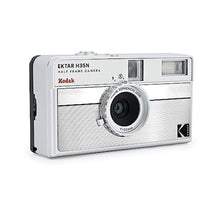 Load image into Gallery viewer, KODAK EKTAR H35N Half Frame Film Camera, 35mm, Reusable, Focus-Free, Bulb Function, Built-in Star Filter, Coated Improved Lens (Film &amp; AAA Battery are not Included) (Striped Silver)
