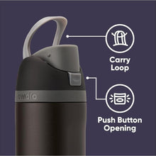 Load image into Gallery viewer, Owala Marvel FreeSip Insulated Stainless Steel Water Bottle with Straw for Sports and Travel, BPA-Free Sports Water Bottle, 24 oz, Black Panther
