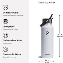 Load image into Gallery viewer, Hydro Flask Wide Flex Straw Cap Agave 40 Oz
