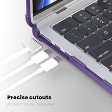 Load image into Gallery viewer, Batianda MacBook Air 15 inch Case 2024 2023 Model A3114 (M3)/ A2941 (M2)- Full Protection Anti-Collision Design Foldable Stand Durable TPU Bumper with Keyboard Cover and Screen Protector, Purple
